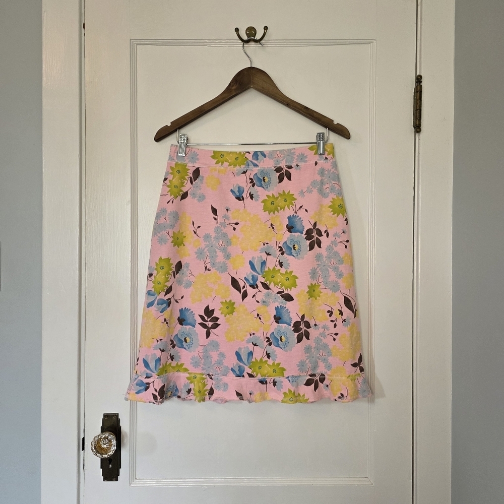 Fresh Produce Floral Skirt – Size S – Pink, Blue, Green, Brown